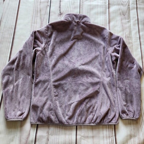 The North Face Sherpa Full Zip Jacket Mauve Purple Pink Fuzzy | Women's Size L - Picture 3 of 8